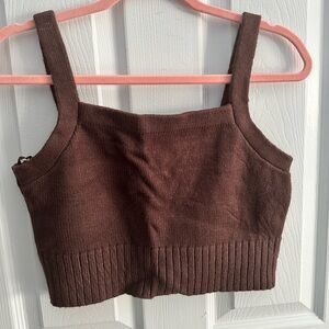 🎀 Chocolate 🍫 sweater tank top. NWT